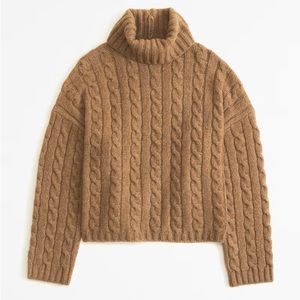 ABERCROMBIE CABLE WEDGE TURTLENECK SWEATER